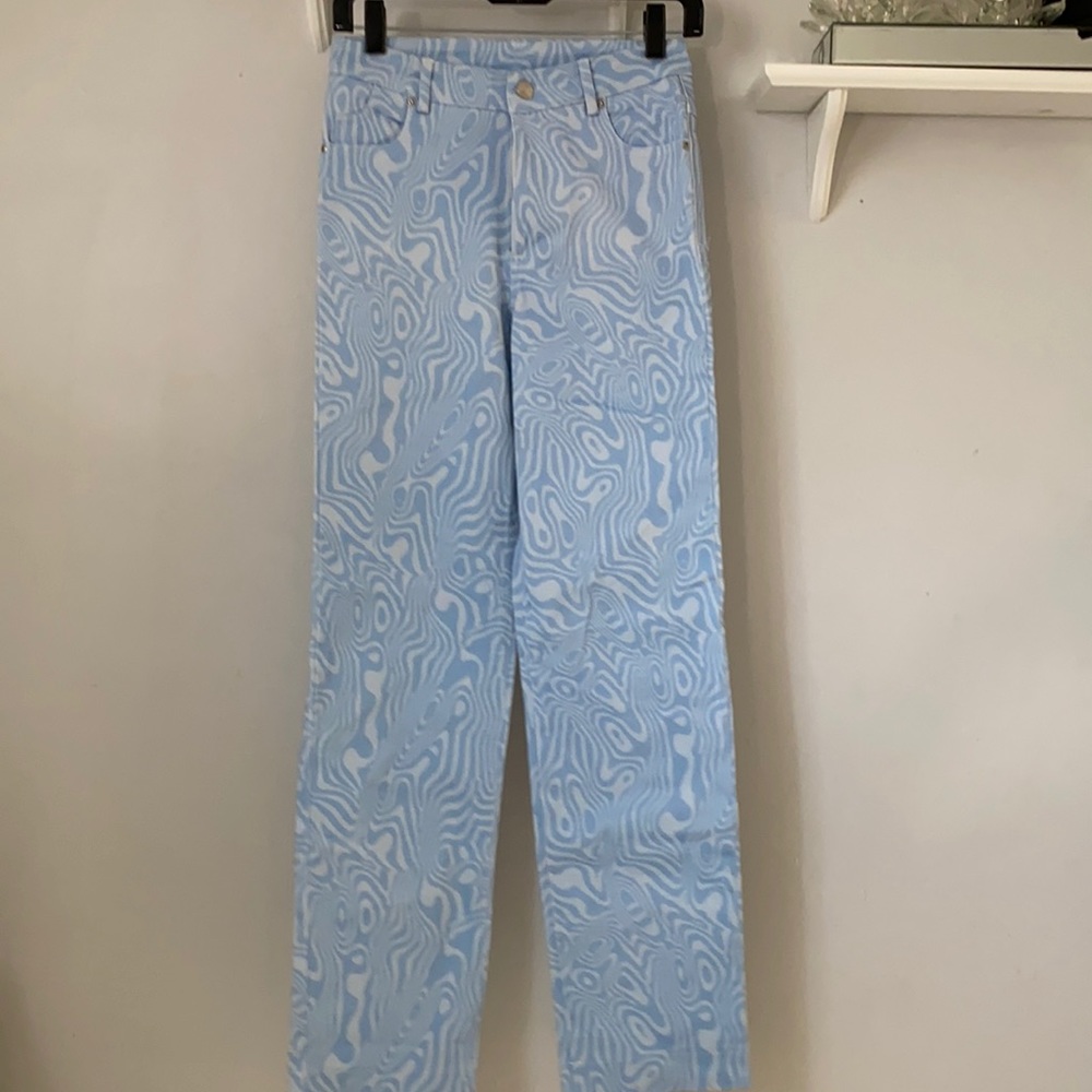 Television screen style denim